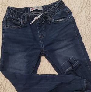 Levi Boys M jogger style denim blue jeans elastic